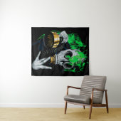 Giftig gasmasker: Neon Flames Wandkleed (In Situ (horizontaal))