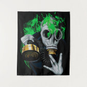 Giftig gasmasker: Neon Flames Wandkleed (Voorkant)