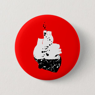 giftig hart ronde button 5,7 cm