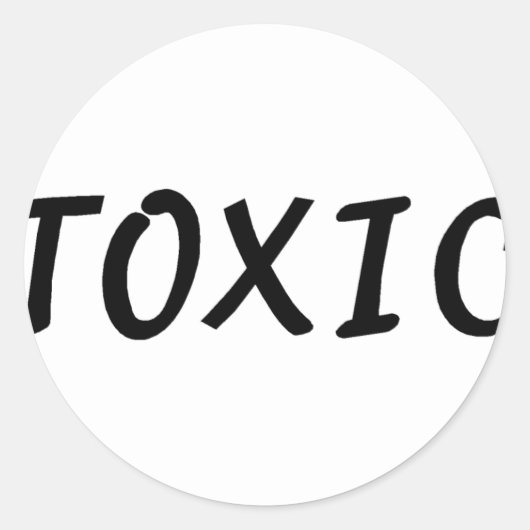 giftig ronde sticker (Voorkant)