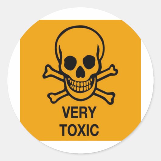 giftig ronde sticker (Voorkant)