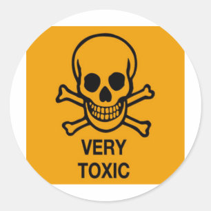 giftig ronde sticker