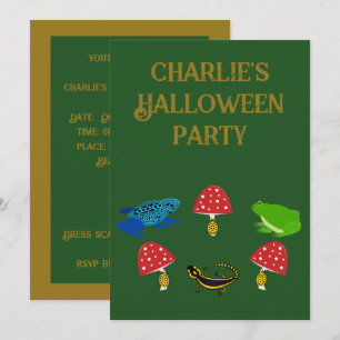 Giftige bos Halloween-uitnodiging Kaart