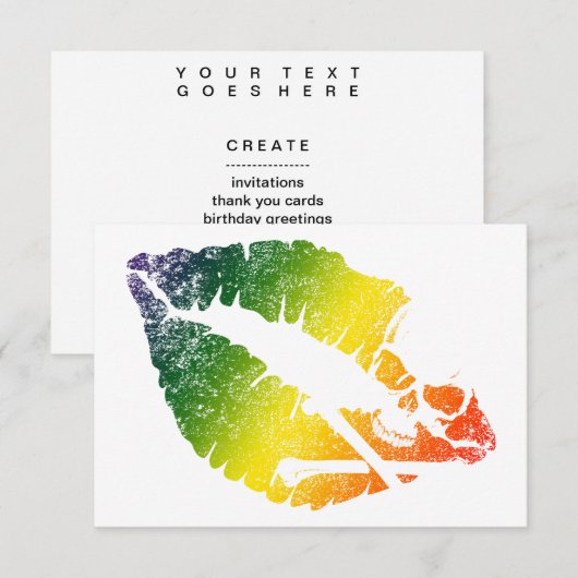 giftige lippen kaart (Voorkant / Achterkant)