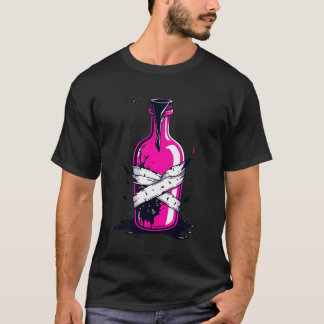 giftige roze fles t-shirt