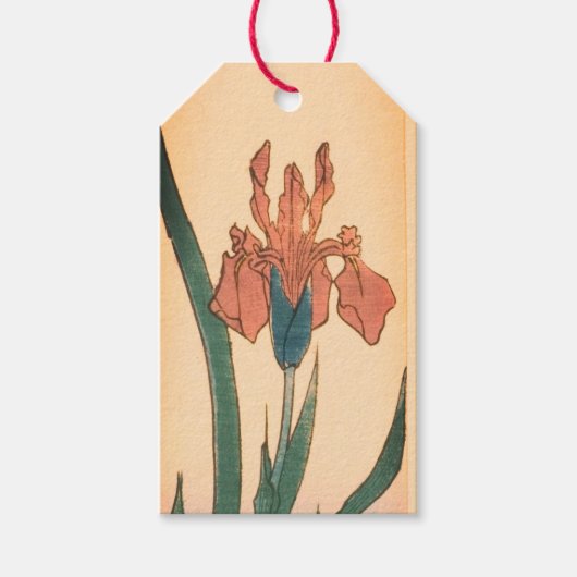 GIFTLABEL JAPANSE IRIS AFDRUK CADEAULABEL (Voorkant)
