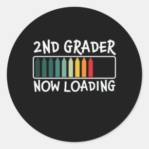 Gifts 2e leraar 2e klasse Nu laden Ronde Sticker