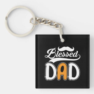 Gifts Dad Gezegende vader Sleutelhanger