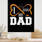 Gifts Dad | Ik hou van mijn vader Poster (Keuken)