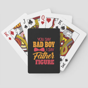 Gifts Dad Ik zeg vaderfiguur Pokerkaarten