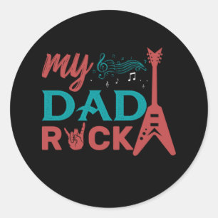 Gifts Dad Mijn vader Rock Ronde Sticker