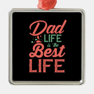 Gifts Dad Pap-leven is het beste leven Metalen Ornament