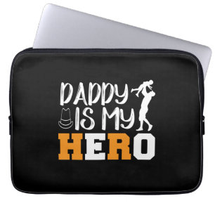 Gifts Dad Papa is mijn Hero Laptop Sleeve