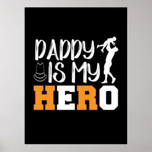 Gifts Dad Papa is mijn Hero Poster
