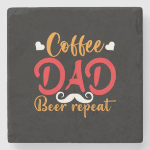 Gifts Father Koffie paps herhalen Stenen Onderzetter