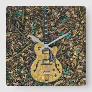 Gifts for gitarist vierkante klok