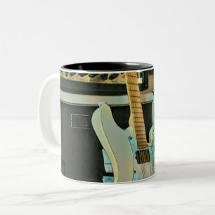 Gifts for guitar lovers tweekleurige koffiemok