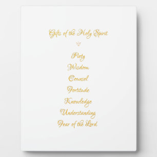 Gifts of the Heilige Geest in 3D Kijk Golden Scrip Fotoplaat