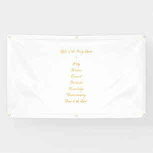 Gifts of the Heilige Geest in 3D Kijk Golden Scrip Spandoek