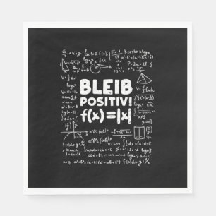 Gifts Teacher Bleib Positiv Wiskunde leraar Servet