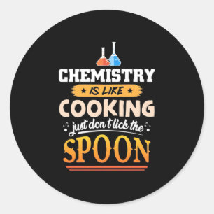 Gifts Teacher Chemie is als koken Ronde Sticker