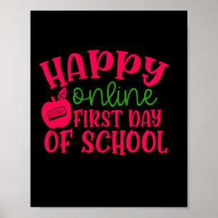Gifts Teacher Fijne online eerste schooldag Poster