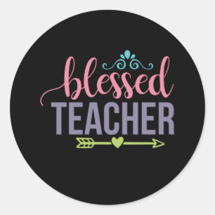 Gifts Teacher Gezegende leraar Ronde Sticker