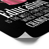 Gifts Teacher | Onderwijs verandert de wereld Poster (Hoek)