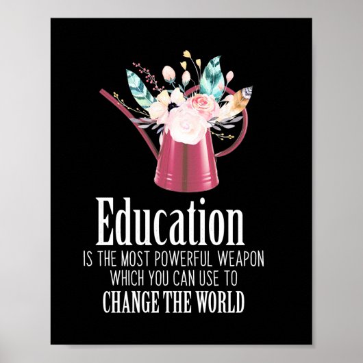 Gifts Teacher | Onderwijs verandert de wereld Poster (Voorkant)
