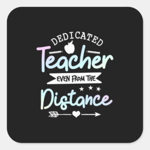 Gifts Teacher Speciale afstand leraar Vierkante Sticker