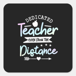 Gifts Teacher Speciale afstand leraar Vierkante Sticker