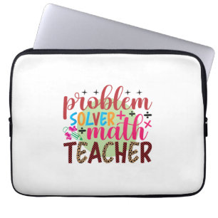 Gifts Teacher Wiskunde probleemoplosser leraar Laptop Sleeve