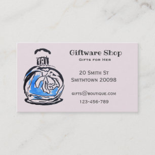 Giftware of online cadeauwinkel parfumfles visitekaartje