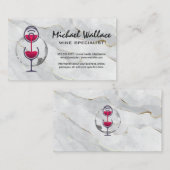 Giftwijn | Marmer Visitekaartje (Voorkant / Achterkant)