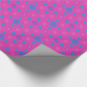 Giftwrap Roze, Blauw, Paarse Stippen Patroon Cadeaupapier (Hoek)