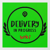 Gig Driver Levering in uitvoering Parkeerbord Raamsticker (Vel)