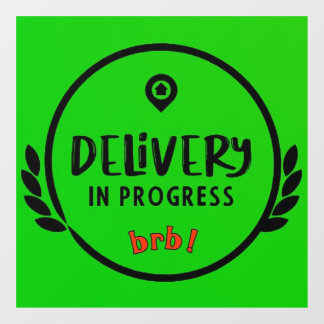 Gig Driver Levering in uitvoering Parkeerbord Raamsticker