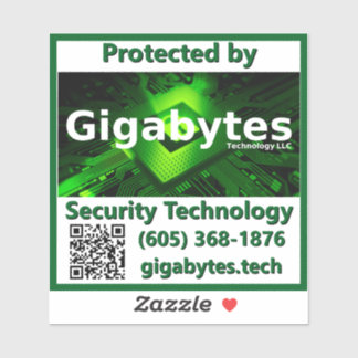 Gigabytes vinyl afschrikking Sticker