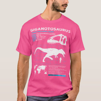 Giganotosaurus Fact Sheet Giganotosaurus Dinosaur T-shirt