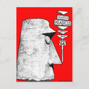 Giganticus Headicus Route 66 Antares road sign Briefkaart