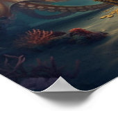 Gigantisch zee bewaakt schat poster (Hoek)