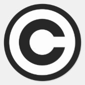 Gigantische copyrightsymbool Stickers (Voorkant)