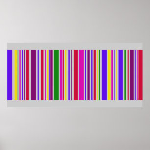 Gigantische Multi-Color Barcode Art Poster