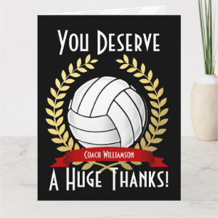 Gigantische volleybal coach, bedankt