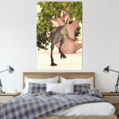 Gigantoraptor Forest Guardian Canvas Afdruk (Insitu (Slaapkamer))