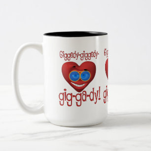 Giggedy Funny Valentijn Tweekleurige Koffiemok