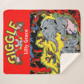 Giggle Animal Elephant  Comics Sherpa Deken (Voorkant (horizontaal))