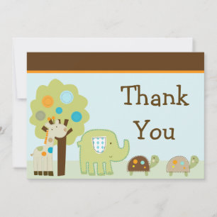 Giggle Gang/Jungle Animaux Cartes de remerciements