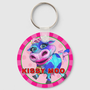 "GiggleBellies" Kissy Moo de Cow-Sleutelhanger Sleutelhanger