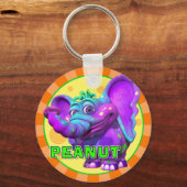 "GiggleBellies" Peanut de olifant-Sleutelhanger Sleutelhanger (Voorkant)